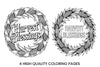 Harvest Blessings Corn Wreath Coloring Books