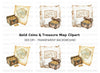 Treasure Map and Chest Clipart Bundle