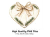 Rustic Christmas Heart Ornaments Clipart Bundle