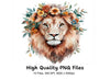 Floral Lion King Clipart Bundle