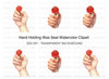 Hand Holding Wax Seal Clipart Bundle