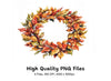 Autumn Leaf Wreaths Clipart Bundle