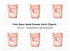 Rose Gold Galaxy Swirl Clipart Bundle