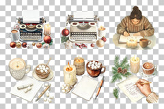Cozy Winter Reading & Writing Clipart Bundle - CraftNest - Digital Crafting and Art