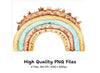 Tribal Rainbow Clipart Bundle
