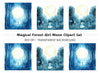 Enchanted Forest Fairy Moon Clipart Bundle