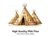 Native American Teepee Village Clipart Bundle