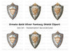 Vintage Ornate Shield Clipart Bundle