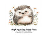 Cute Hedgehog Clipart Bundle