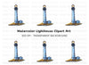 Coastal Lighthouse Illustration Clipart Bundle