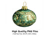 Green Christmas Ornaments Clipart Bundle