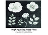 Elegant White Floral Clipart Bundle