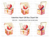 Heart in Gift Box Clipart Bundle