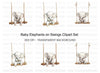 Swinging Baby Elephant Clipart Bundle