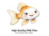 Cute Goldfish Clipart Bundle