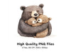 Adorable Bear Family Clipart Bundle