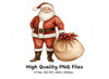 Santa Claus with Gift Sack Clipart Bundle