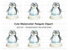 Cute Baby Penguin Winter Clipart Bundle
