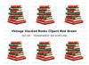 Christmas Holiday Books Stack Clipart Bundle