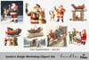 Santa Sleigh Tune-Up Clipart Bundle