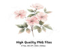 Soft Pink Floral Clipart Bundle