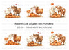 Autumn Cow and Pumpkin Clipart Bundle