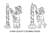 Firefighter Decorating Pole Coloring Books