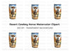 Cute Cowboy Riding Horse Clipart Bundle