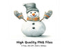 Cute Snowman Clipart Bundle