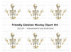 Happy Skeleton Waving Hands Clipart Bundle