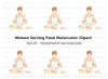 Women's Pasta Cooking Clipart Bundle
