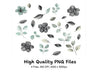 Elegant Floral Leaf Clipart Bundle