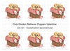 Cute Golden Retriever Puppies Clipart Bundle