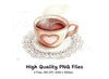 Heart Coffee Cups Clipart Bundle