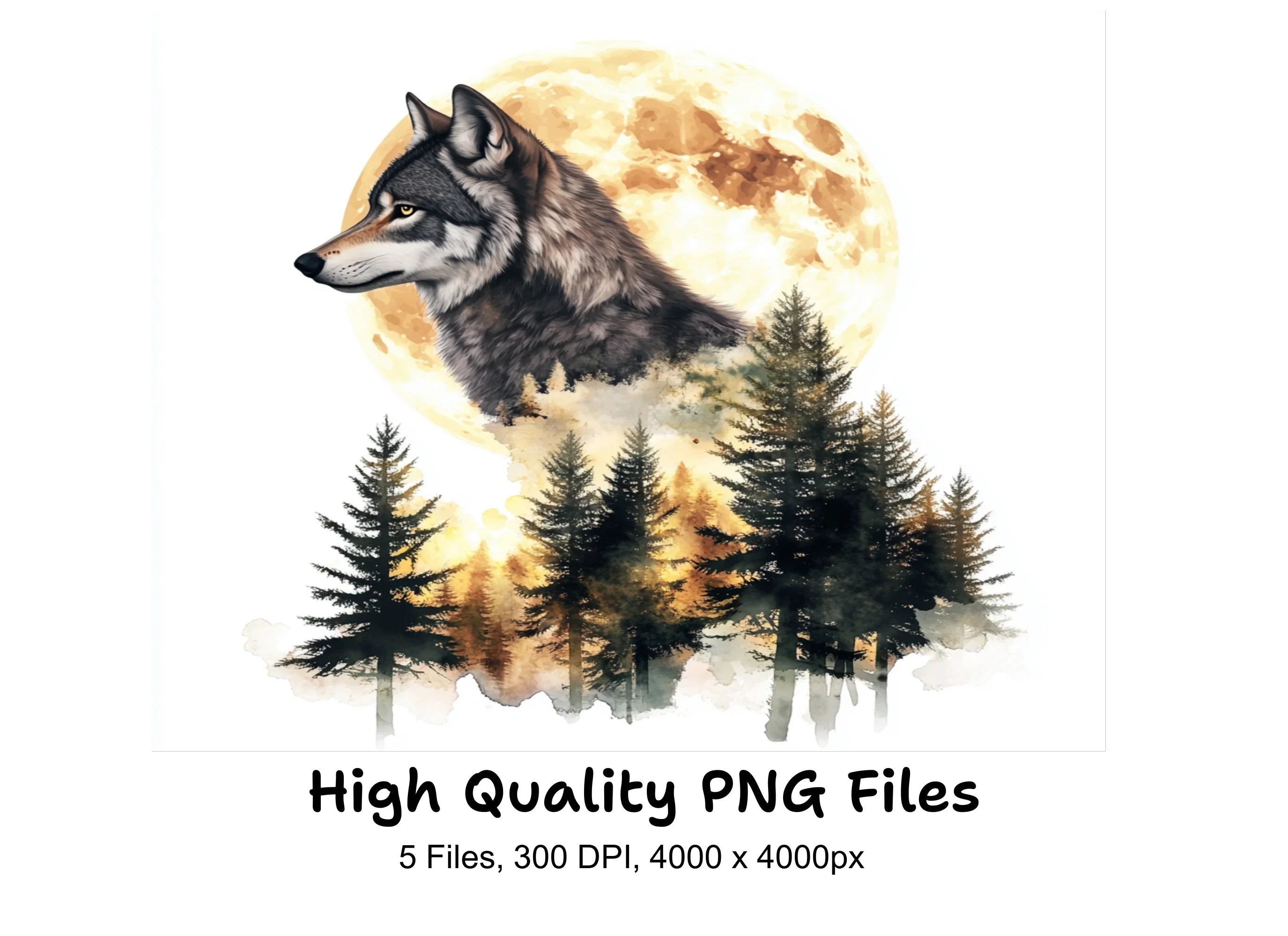 Wolf Clipart Bundle