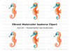Vibrant Seahorse Clipart Bundle
