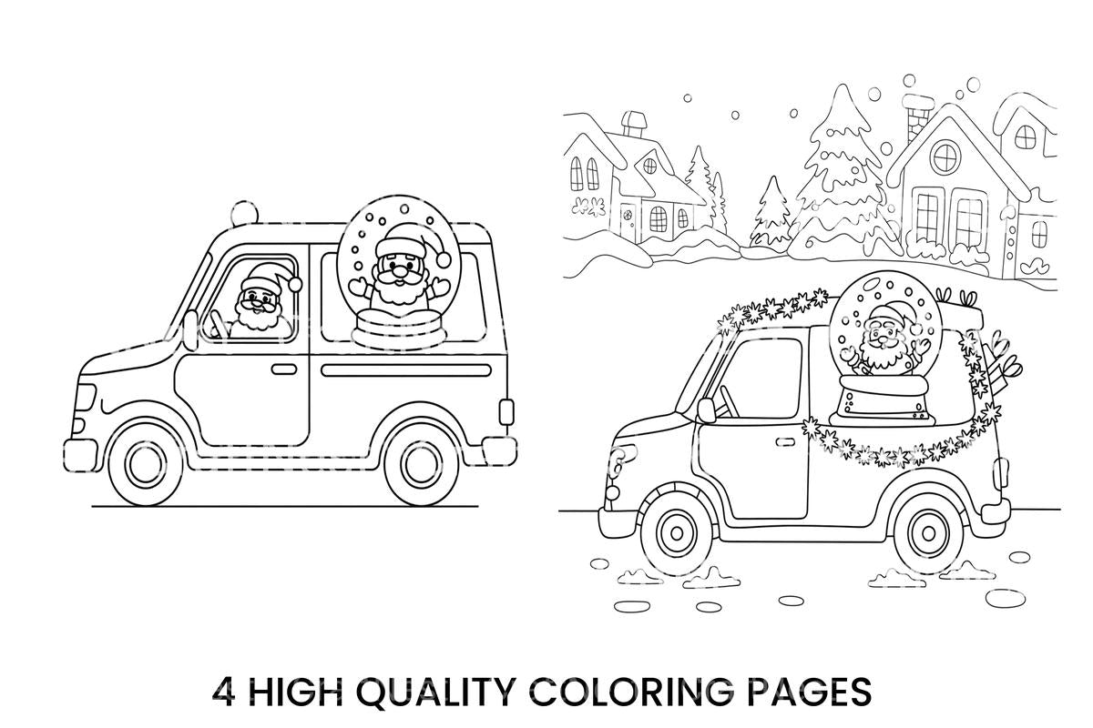 Santa Delivery Van Coloring Books