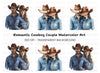 Denim Cowboy Couples Clipart Bundle