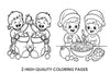 Christmas Stocking Fruit Coloring Books