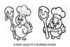 Cute Turkey Chef Coloring Books