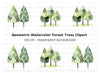 Abstract Forest Trees Clipart Bundle