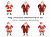 Jolly Santa Claus Clipart Bundle