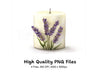 Lavender Candle Illustrations Clipart Bundle