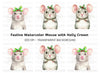 Cute Christmas Mouse Clipart Bundle