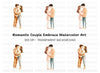 Cute Couple Hugging Clipart Bundle
