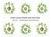 Botanical Heart Wax Seal Clipart Bundle