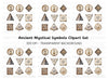 Mystical Alchemical Symbols Clipart Bundle