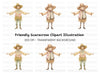Cute Scarecrow Clipart Bundle