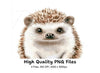 Charming Hedgehog Portrait Clipart Bundle