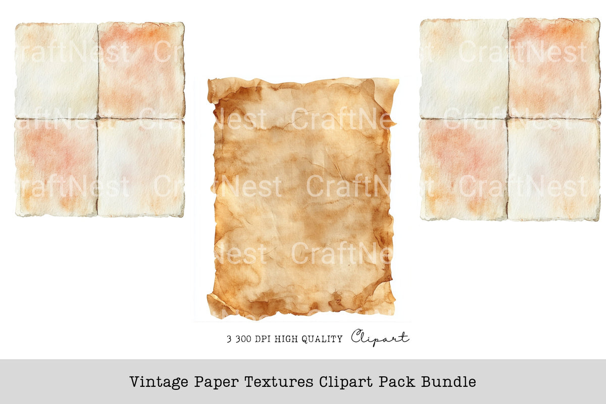 Vintage Textures Clipart Bundle